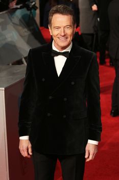 UK, London: American actor Bryan Cranston poses on the red Carpet at the EE British Academy Film Awards, BAFTA Awards, at the Royal Opera House in London, England, on 14 February 2016.