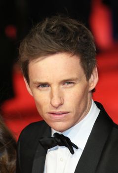 UK, London: British asctor Eddie Redmayne poses on the red Carpet at the EE British Academy Film Awards, BAFTA Awards, at the Royal Opera House in London, England, on 14 February 2016.