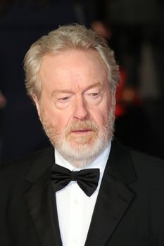 UK, London: British director Ridley Scott poses on the red Carpet at the EE British Academy Film Awards, BAFTA Awards, at the Royal Opera House in London, England, on 14 February 2016.