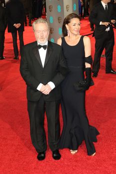 UK, London: British director Ridley Scott poses on the red Carpet at the EE British Academy Film Awards, BAFTA Awards, at the Royal Opera House in London, England, on 14 February 2016.