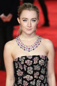 UK, London: Irish American actress Saoirse Ronan poses on the red Carpet at the EE British Academy Film Awards, BAFTA Awards, at the Royal Opera House in London, England, on 14 February 2016.