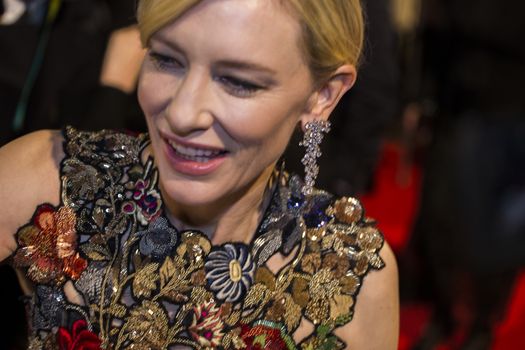 ENGLAND, London: Julianne Moore attended the Bafta's and was approching fans who called her name on the side of the red carpet on February 14, 2016 in London.