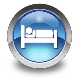 Icon, Button, Pictogram with Hotel, Lodging symbol