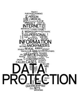 Word Cloud with Data Protection related tags