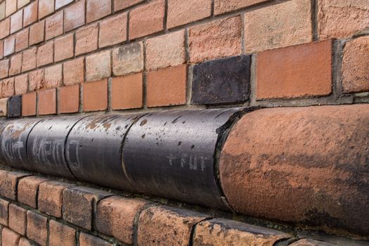 Various shades of the colors of bricks, from orange to dark brown.