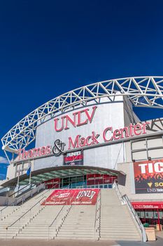 LAS VEGAS, NV/USA - FEBRUARY 13, 2016: Thomas & Mack Center on Campus of University of Nevada, Las Vegas. Thomas & Mack Center is a basketball arena.