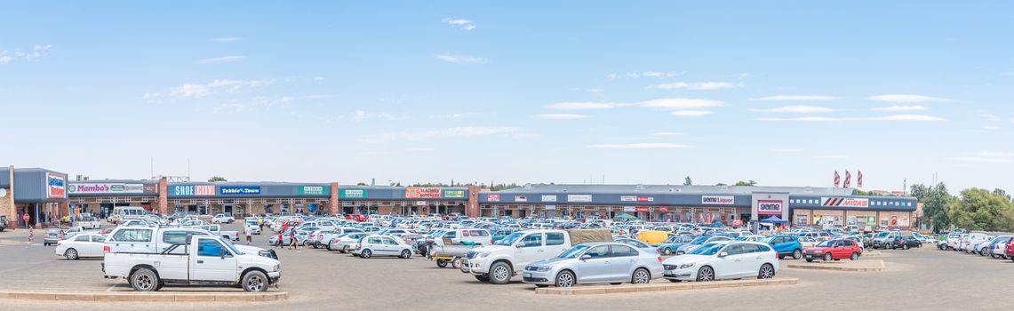 BLOEMFONTEIN, SOUTH AFRICA, DECEMBER 16, 2015: The Bloem Value Mart Shopping Centre in Fleurdal, a suburb of Bloemfontein, the capital city of the Free State Province