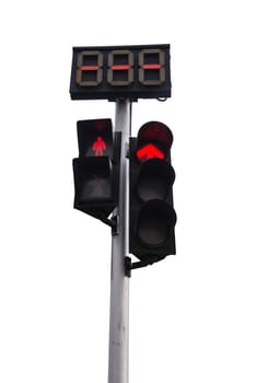 Traffic lights isolated on background