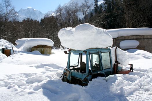 In the mountains of Dombai, Caucasus