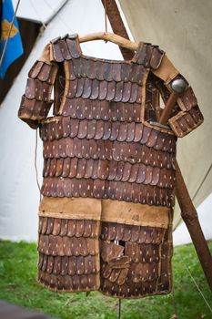 Leather armor worn by slavic warriors