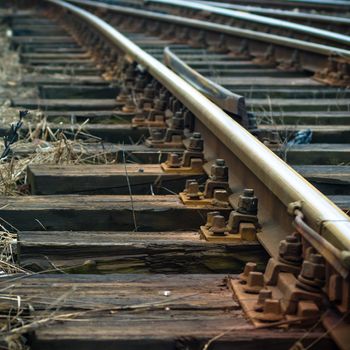 view of the railway track on a sunny day