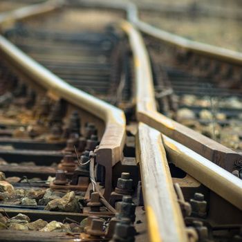 view of the railway track on a sunny day