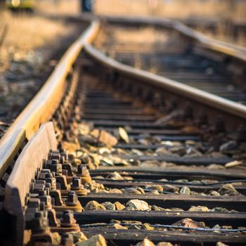 view of the railway track on a sunny day