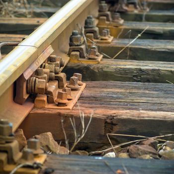 view of the railway track on a sunny day