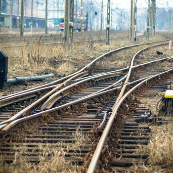 view of the railway track on a sunny day