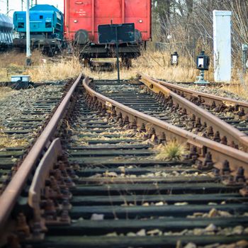 view of the railway track on a sunny day