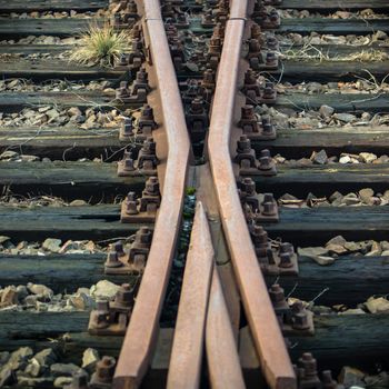 view of the railway track on a sunny day