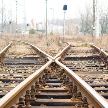 view of the railway track on a sunny day