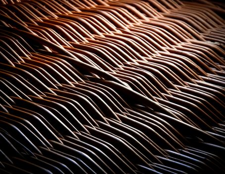 abstract background or texture wicker basket in the dark
