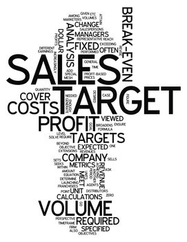 Word Cloud with Sales Target related tags