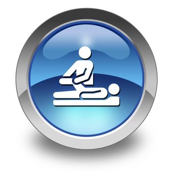 Icon, Button, Pictogram with Physical Therapy symbol