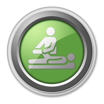 Icon, Button, Pictogram with Physical Therapy symbol