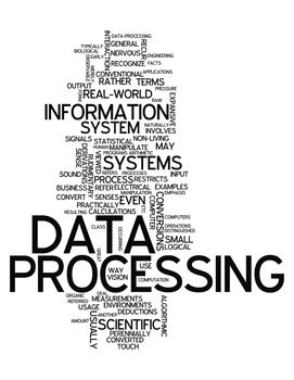 Word Cloud with Data Processing related tags