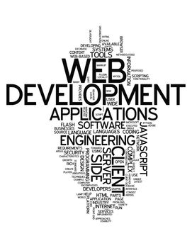 Word Cloud with Web Development related tags