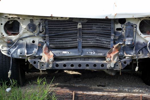 Car wreck caused by a speeding drunk driver.