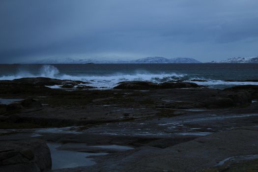 Waves, foreshore, sea, nature