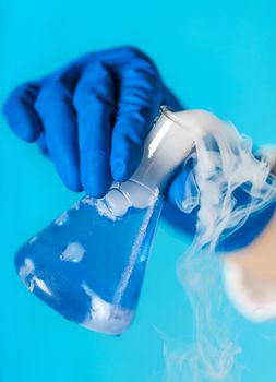chemical reagent a test tube in the hand
