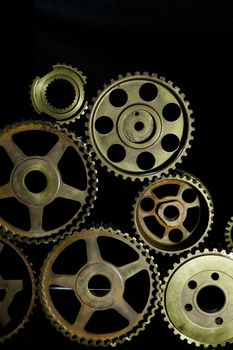 Cogwheels machinery , engineering and industry or concepts such as teamwork and search engine