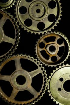 Cogwheels machinery , engineering and industry or concepts such as teamwork and search engine