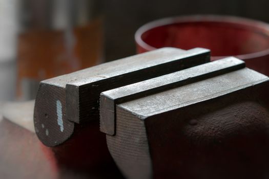 Abstract detail of the jaw vice - hand tool