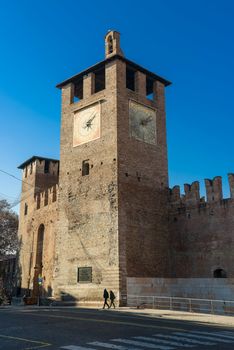 Tower of the medieval castle of Castelvecchio, one of the symbols of Verona