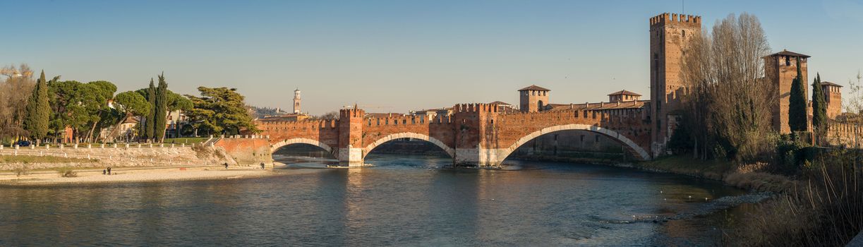 THe medieval bridge of Castelvecchio, one of the symbols of Verona