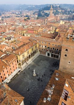 Piazza dei Signori also called Piazza Dante, a medieval square in the old town of Verona