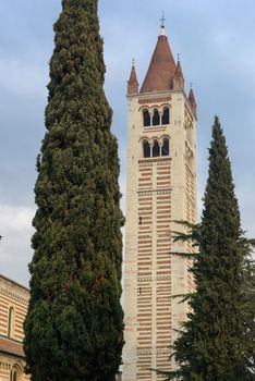 The clocktower of San Zeno in Verona