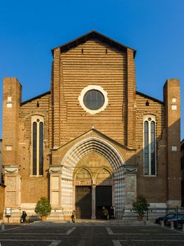 The church of Sant'Anastasia in the old town of Verona