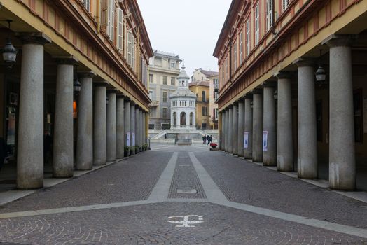 Famous fountain called La Bollente, known since roman times, symbol of Acqui Terme in Piedmont