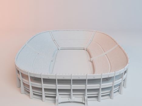 white 3d stadium inside a white stage.