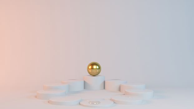 3D golden sphere expressing leadership or win (to be used for leader, society, WEB or any other use)
