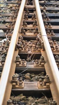 view of the railway track on a sunny day