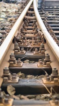 view of the railway track on a sunny day