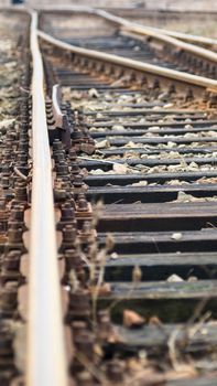 view of the railway track on a sunny day