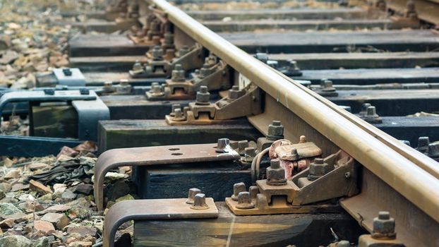 view of the railway track on a sunny day