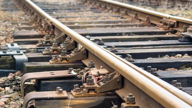 view of the railway track on a sunny day