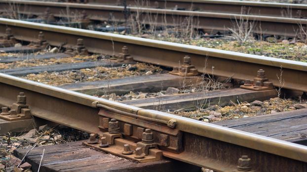 view of the railway track on a sunny day