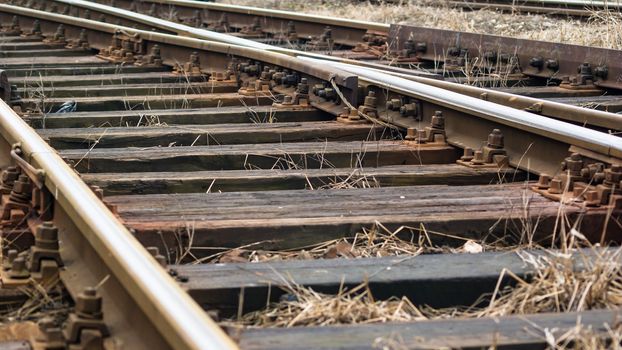 view of the railway track on a sunny day