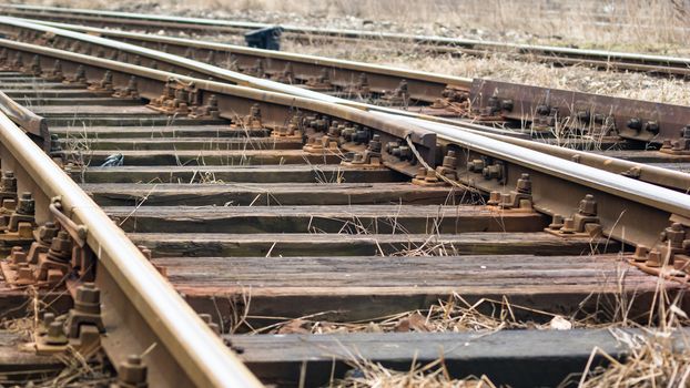 view of the railway track on a sunny day